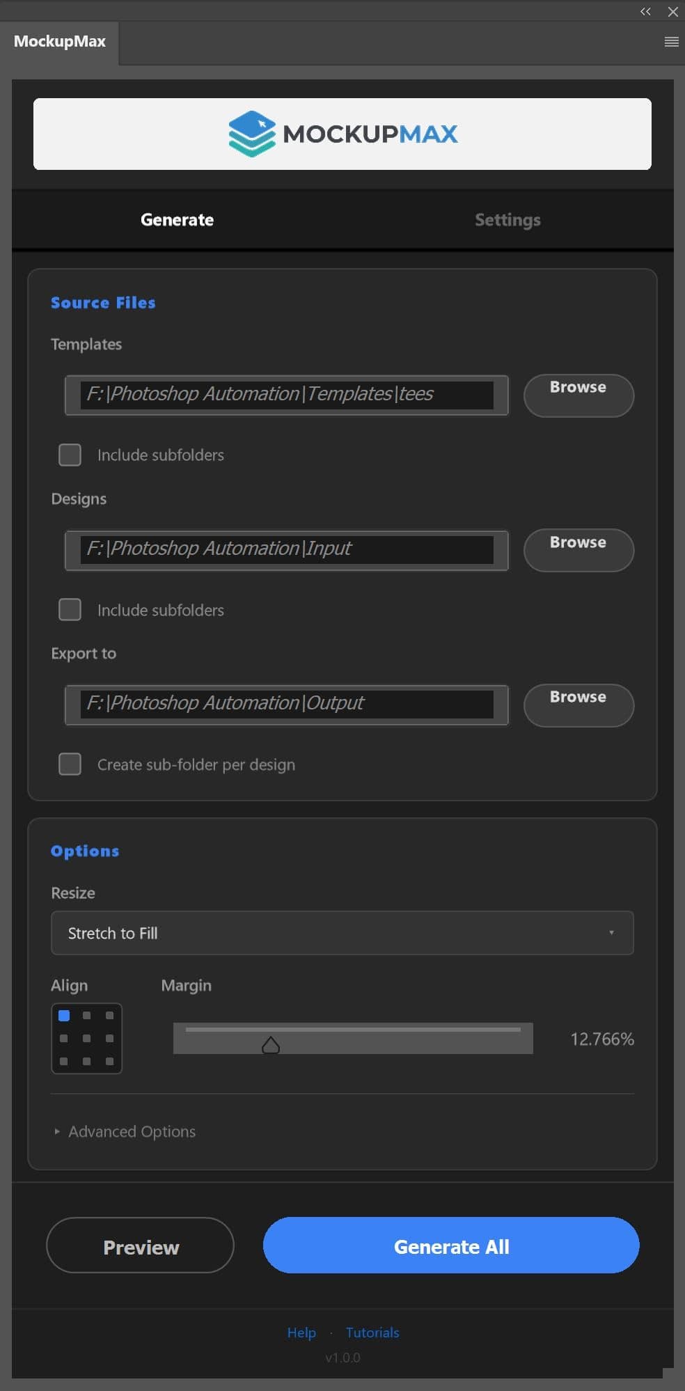 MockupMax plugin interface